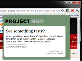 Project Nom - Chrome Extension