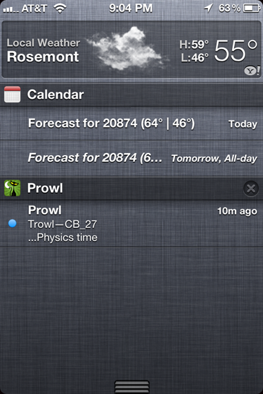 Notification Center in iOS 5