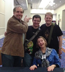 John Patrick Lowrie, @FlatFootFox, Me, Ellen McLain