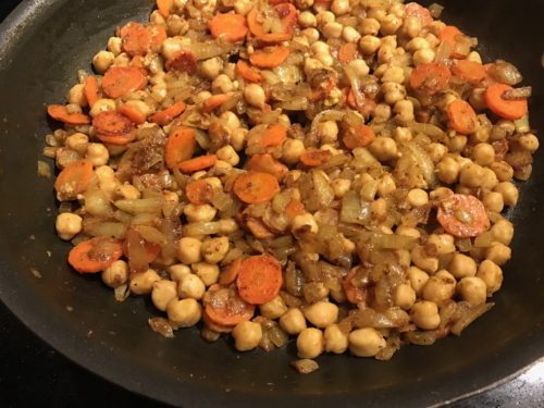 Ingredients in Skillet